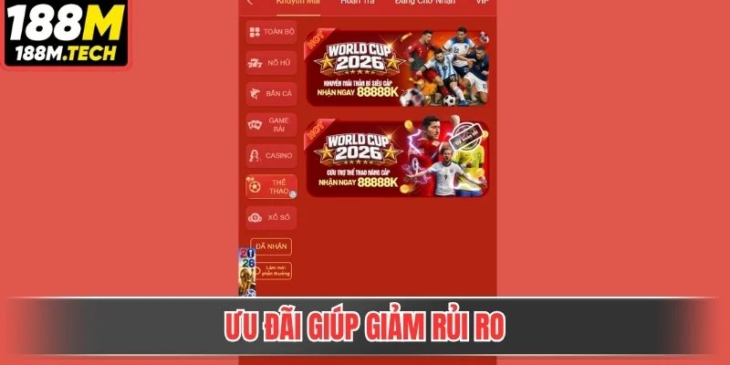 Ưu đãi giúp giảm rủi ro